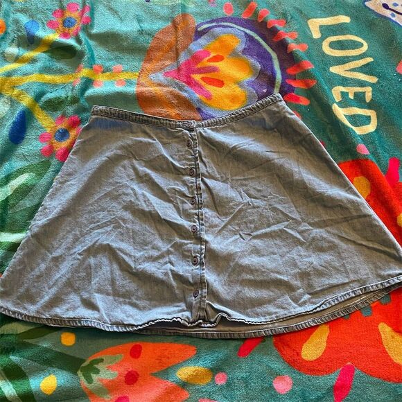 ASOS Design Dresses & Skirts - ASOS Design Women's Petite Flare Denim Skirt Blue Size 8 Casual